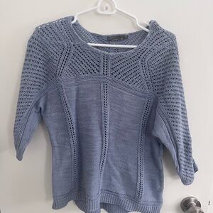 Prana Light Blue Knit Sweater